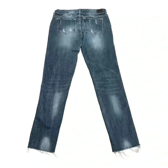 Dear John Straight Light Distressed Raw Hem Blue Denim Jeans Women’s Size 28 - Picture 2 of 16